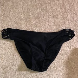 Black braided bikini bottoms